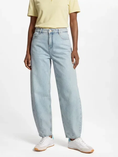 Jeansy o kroju barrel fit z wpuszczanymi model Lolah breath' Opus niebieskie