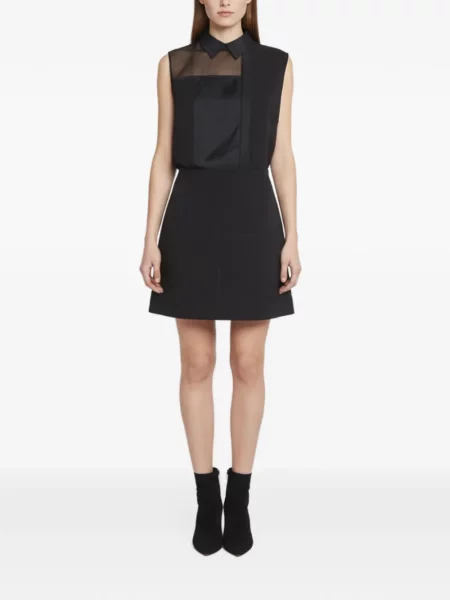 Αμάνικη μίνι φόρεμα Victoria Beckham α-γραμμή μαύρο