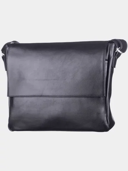 Кожаная сумка через плечо Shvigel черная