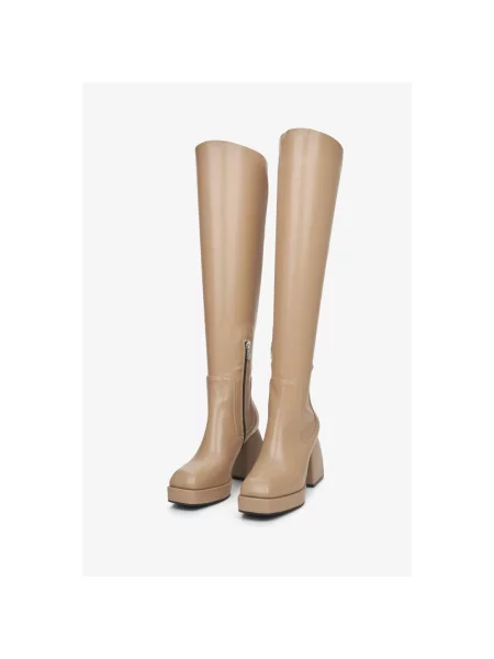 Стрейч-ботфорти Estro коричневе