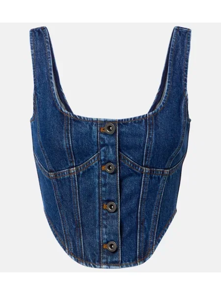 Cropp top Self-portrait albastru