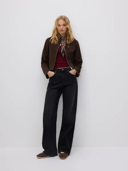 Reserved Джинси широкого крою чорний