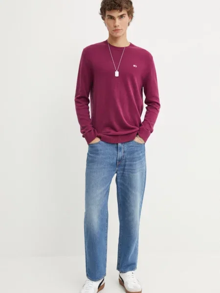 Pulover Tommy Hilfiger Jeans roza