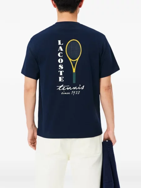 Tricou Lacoste cu imagine tenis albastru