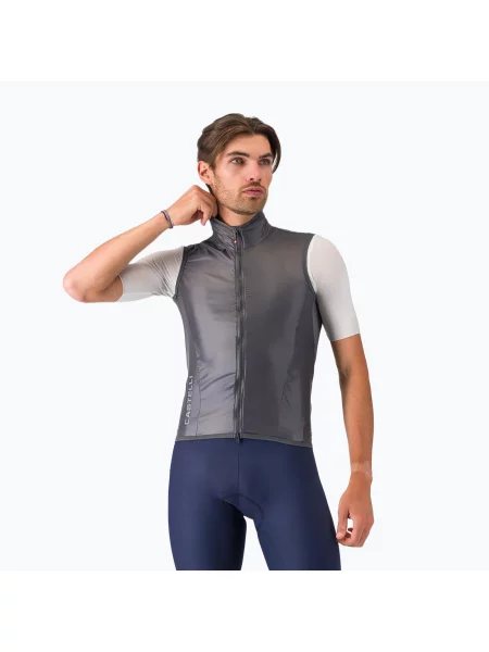 Мъжка велосипедна жилетка Castelli Aria Shell 2 dark gray сиво