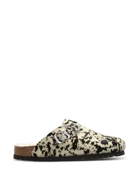 Papuci tip mules Scholl alb