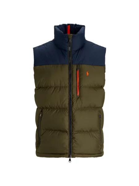 Tricou polo Polo Ralph Lauren cu glugă cu blană cu broderie roșu