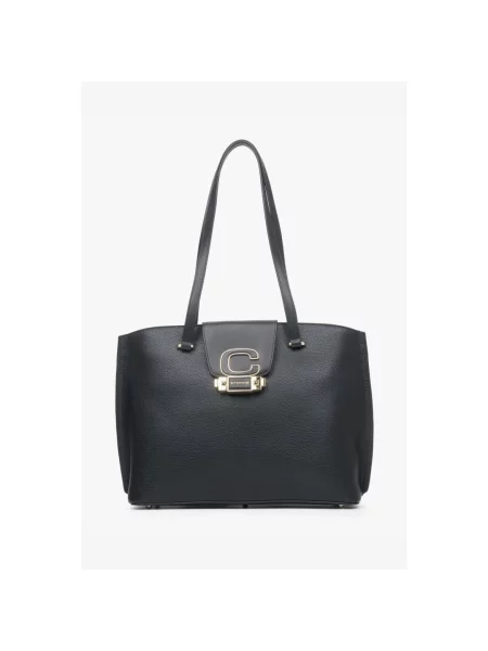 Сумка тоут шкіряна Cromia чорна