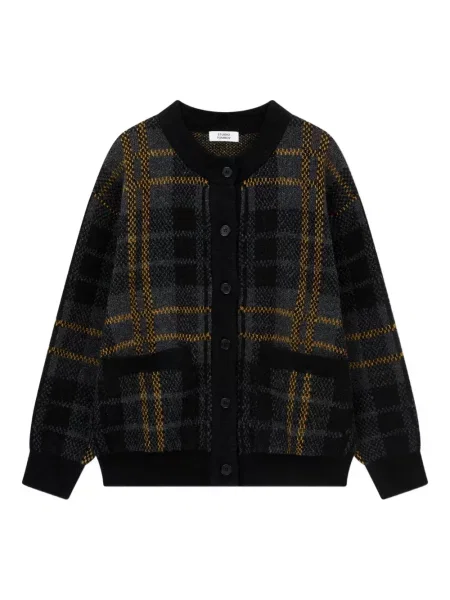 Kardigan Tomboy w kratkę czarny