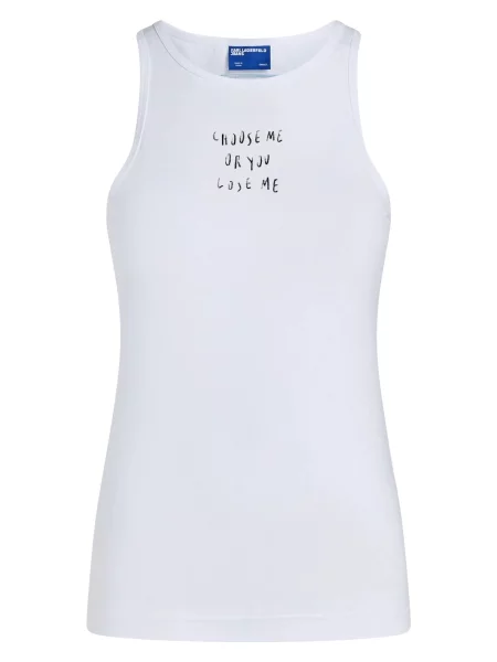 KARL LAGERFELD JEANS Top KLJ x Pietro Terzini negru alb