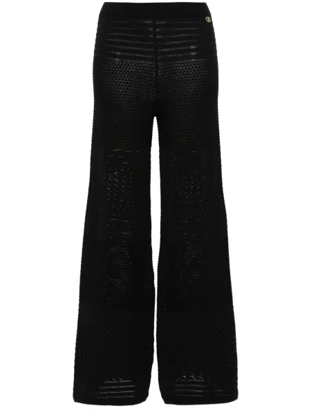 Pantaloni Twinset tricotate negru