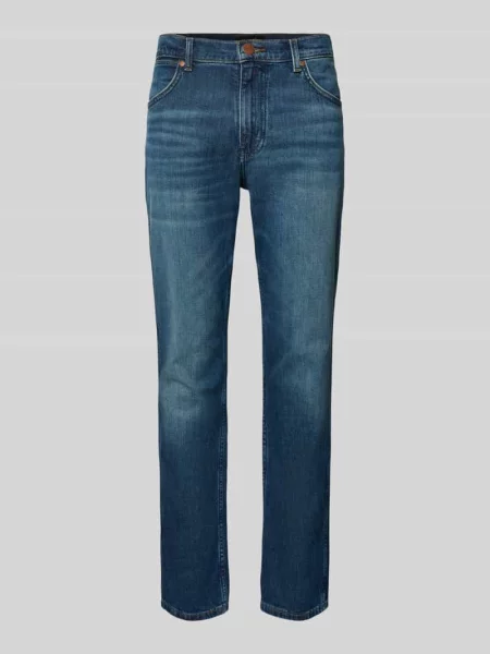 Dżinsy o kroju straight fit w fasonie model Greensboro' Wrangler niebieskie