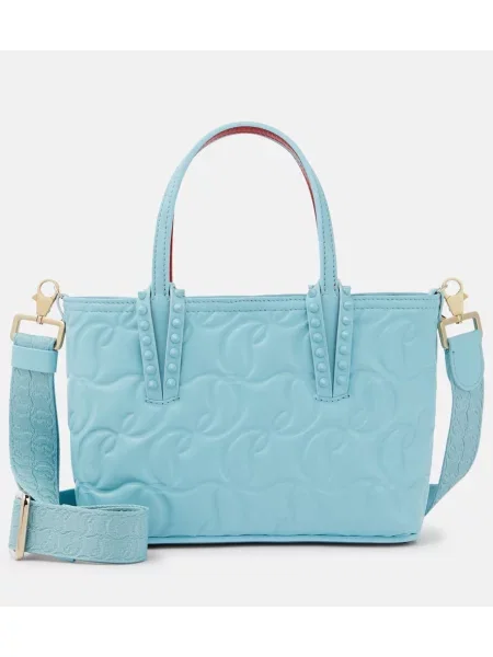 Geanta de piele Christian Louboutin din piele albastru