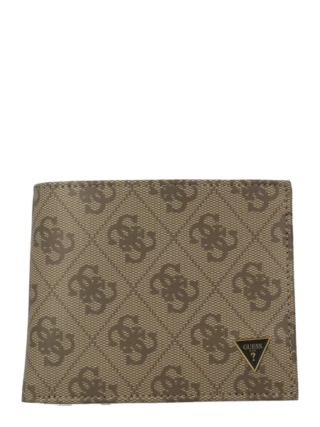 Guess Portofel Mare pentru Bărbați Vezzola Leather Slg SMVELE Maro bej