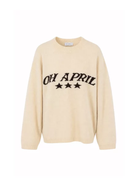 OH APRIL Maxi svetr Moani béžová černá