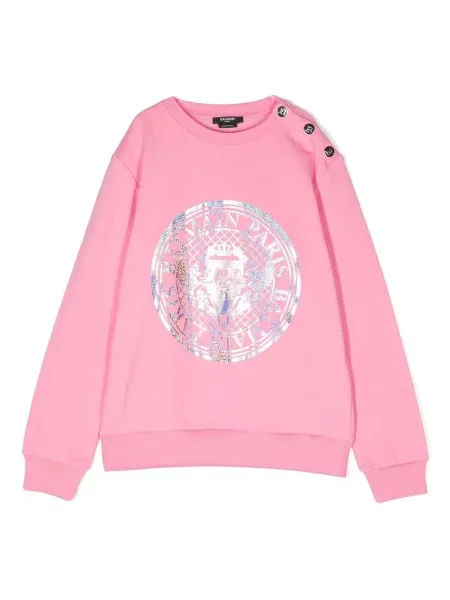 Bluza dziecięca Balmain różowa