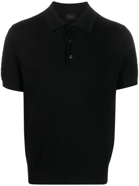 Tricou polo Brioni tricotate negru