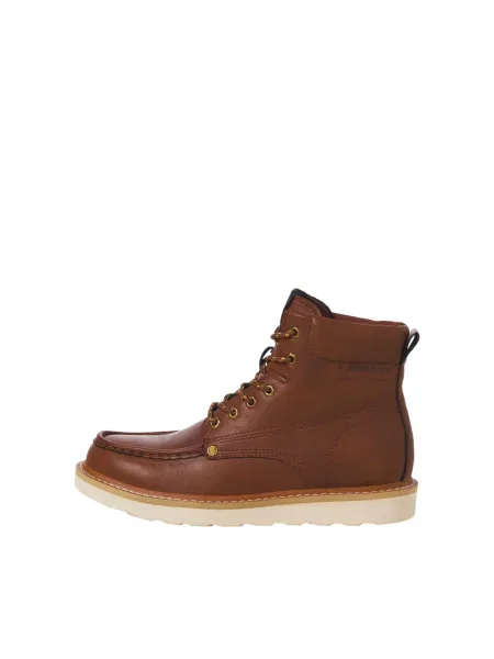 Šněrovací kotníkové boty Jack&jones hnědé
