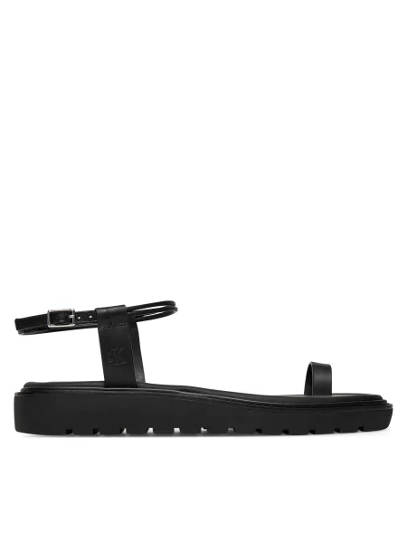 Calvin Klein Jeans Sandale Rope Toe Post Sandal Lth Mg crna
