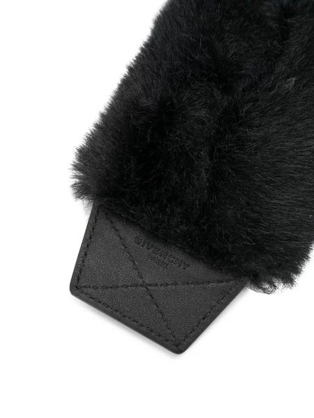 Pandantiv Givenchy cu autograf cu blană negru