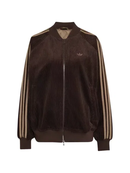 Stras geacă Adidas de catifea cord alergare verde