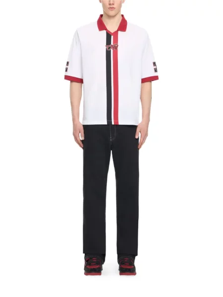 S ovratnikom polo majica Off-white bijela