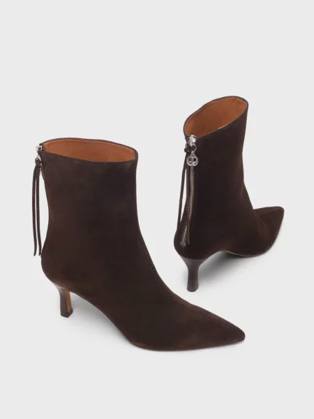 Замшеві ботильйони Maje коричневі