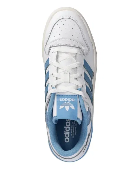 Pantaloni Adidas cu dungi din piele de căprioară alb
