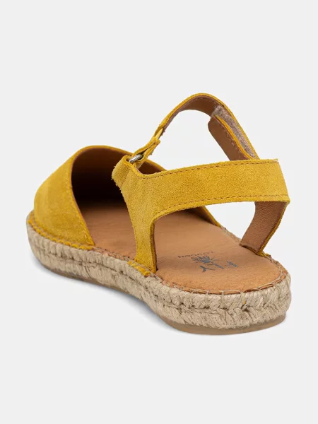 Fly London női velúr espadrilles sárga