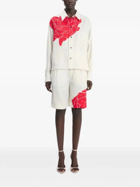 Cămașă Victoria Beckham cu model floral cu imagine
