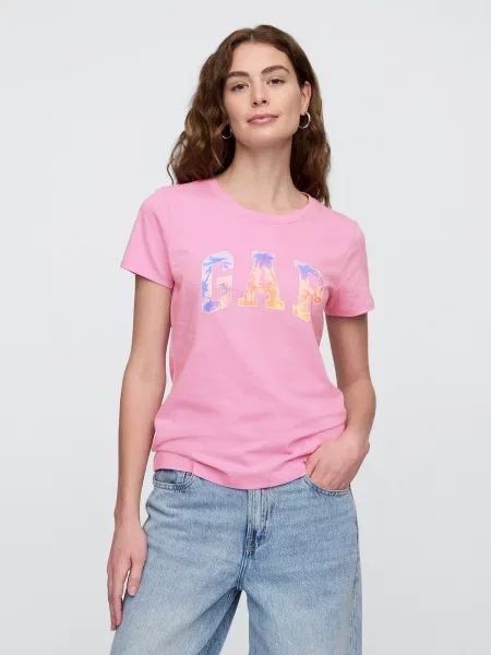 Тениска Gap розово