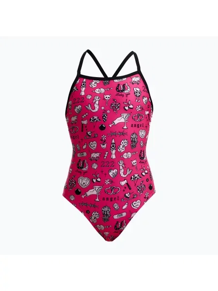 Gyerek egyrészes fürdőruha Funkita Tie Me Tight One Piece sketchy. Méret: 8 AUS