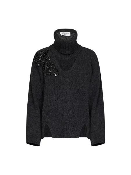 Sweter z golfem Ermanno Scervino szary