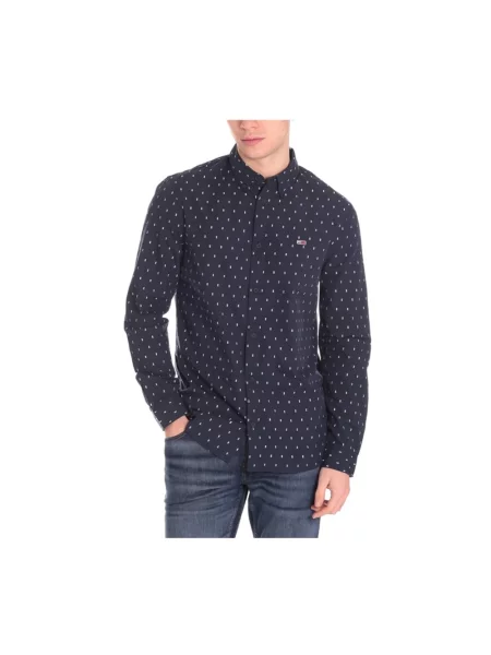 Koszula Tommy Hilfiger z długim rękawem casual niebieska