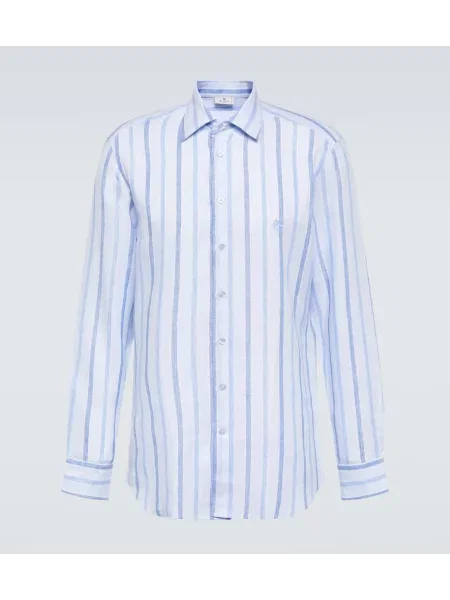 Cămașă Etro de in cu dungi