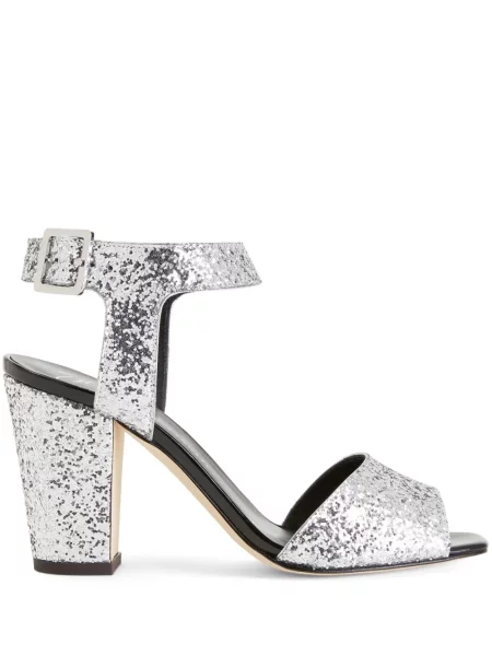 Sandale Giuseppe Zanotti din piele argintiu