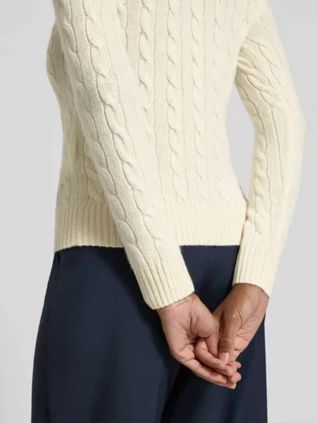Sweter w kroju regular fit z mieszanki wełny i kaszmiru JULIANNA' Polo Ralph Lauren biały