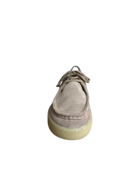 Półbuty Sioux sznurowane skórzane beżowe
