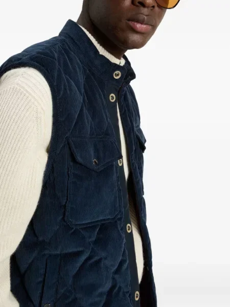 Vestă Woolrich de catifea cord albastru