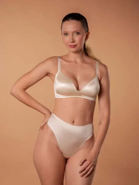 Труси brabrabra молочний поліамід/еластан