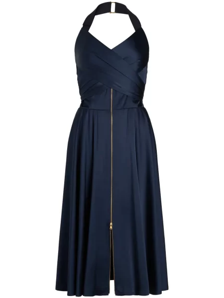 Odgovarati midi haljina Patou iznad koljena ular vrat plava