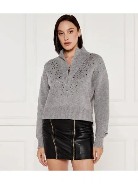 Pinko Pulover BOMBAY cu adaos de lână și cașmir gri