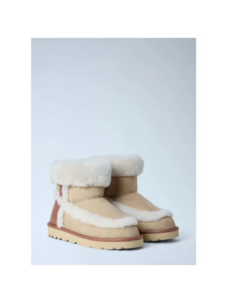 Buty do kostki Chloe skórzane beżowe