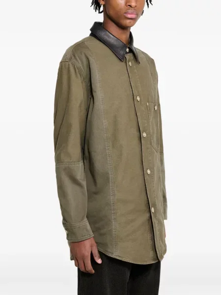 Gulerat geanta de piele Wales Bonner verde
