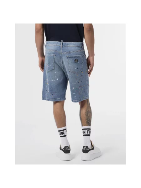 Szorty jeansowe Philipp Plein niebieskie