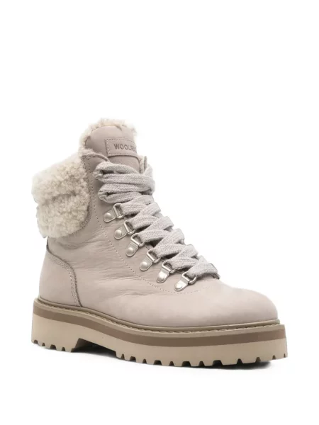 Bocanci de munte Woolrich de drumeție din piele de oaie gri
