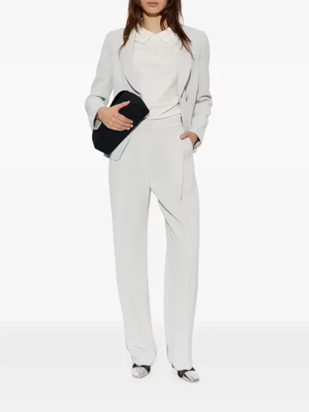 Geacă Emporio Armani asimetrică gri