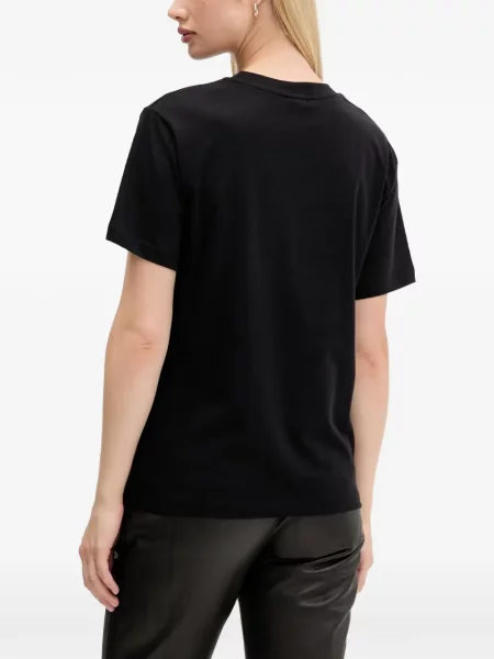 Tricou Desigual cu broderie negru