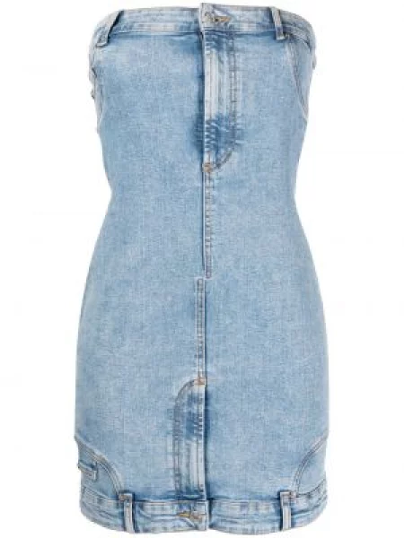 Sukienka jeansowa Moschino niebieska