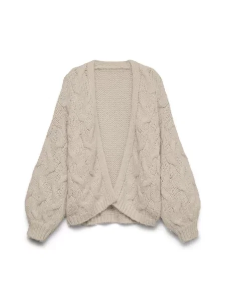 VERO MODA Geacă tricotată VMMaybe kitt alb